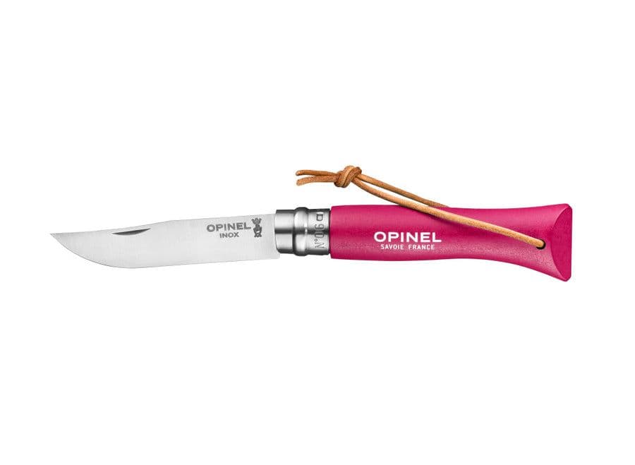 Opinel N°06 Colorama Trekking Knife - Raspberry