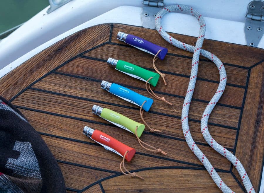 Opinel N°07 Colorama Trekking Knife - Cyan Blue