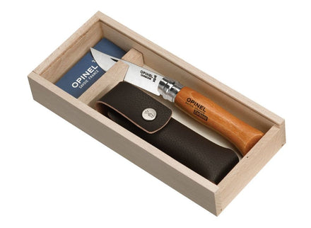 Opinel N°08 Classic Originals Carbon Steel Knife with Sheath Gift Set