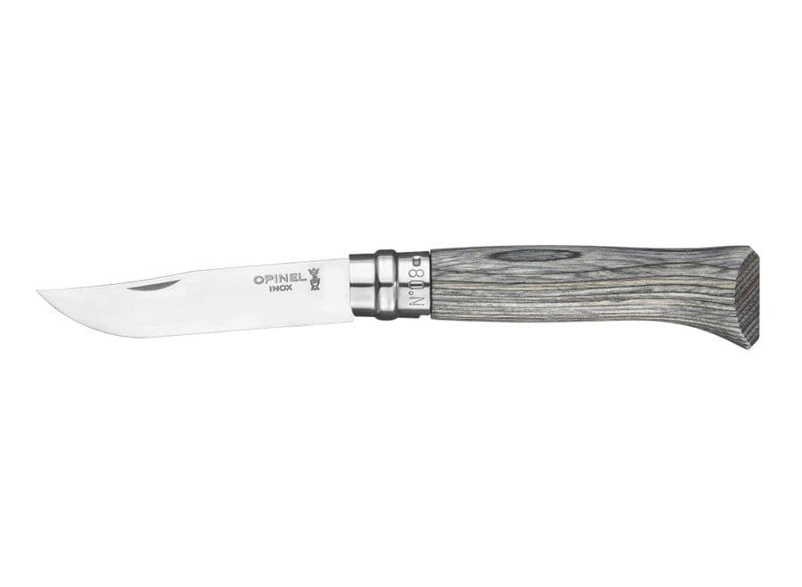Opinel N°08 Laminated Birch Knife - Grey