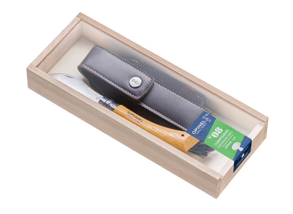Opinel N°08 Mushroom Knife with Sheath Gift Set