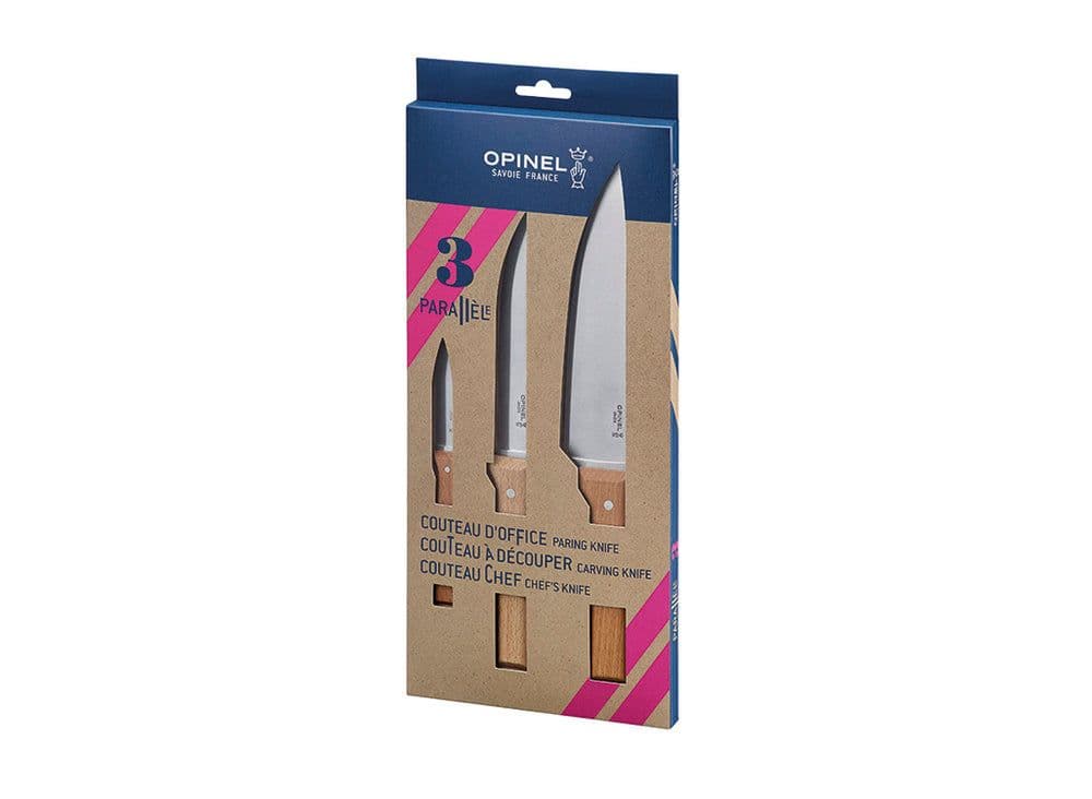 Opinel Parallèle Trio 3pc Kitchen Knife Set