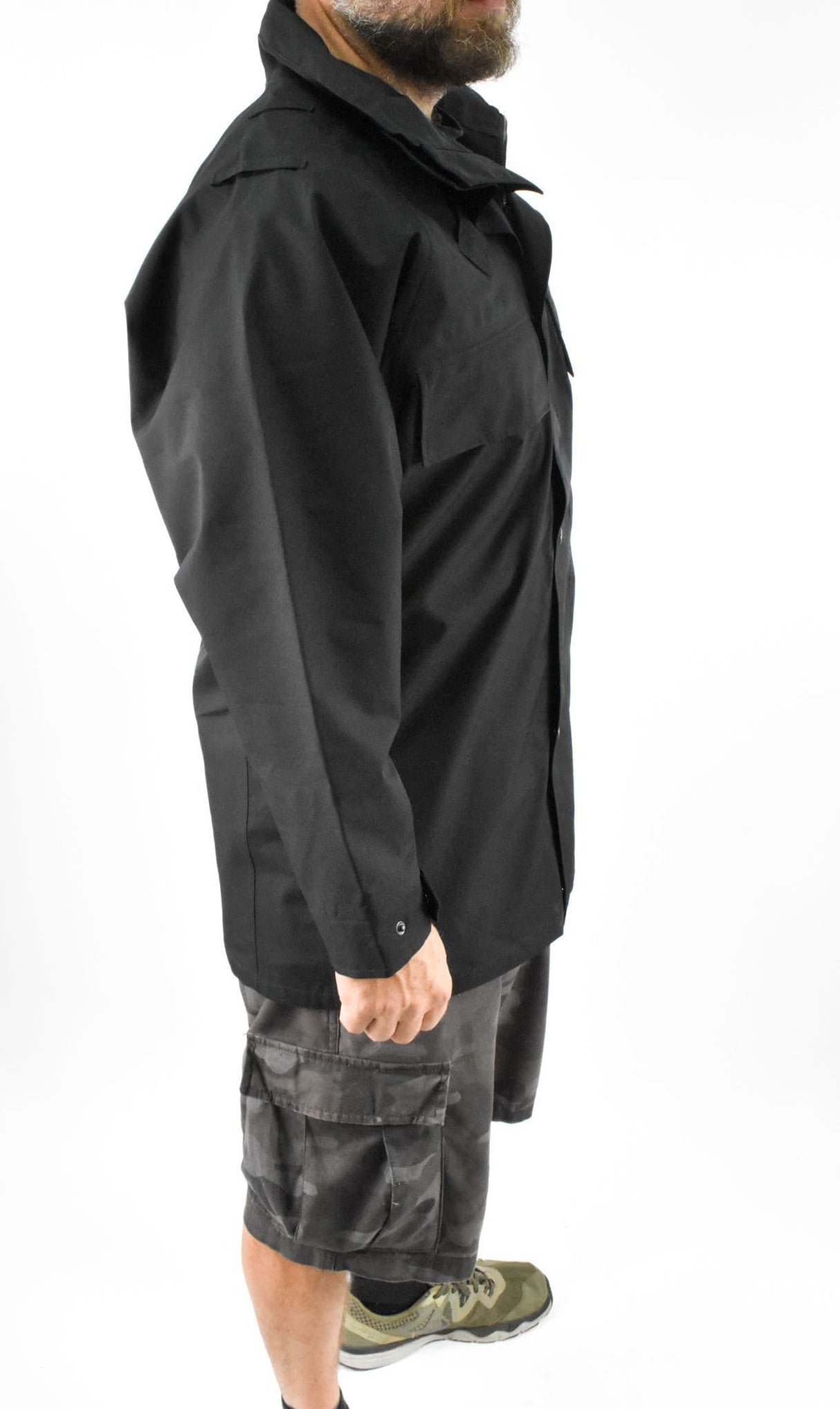 Police Lightweight Waterproof Jacket - Black