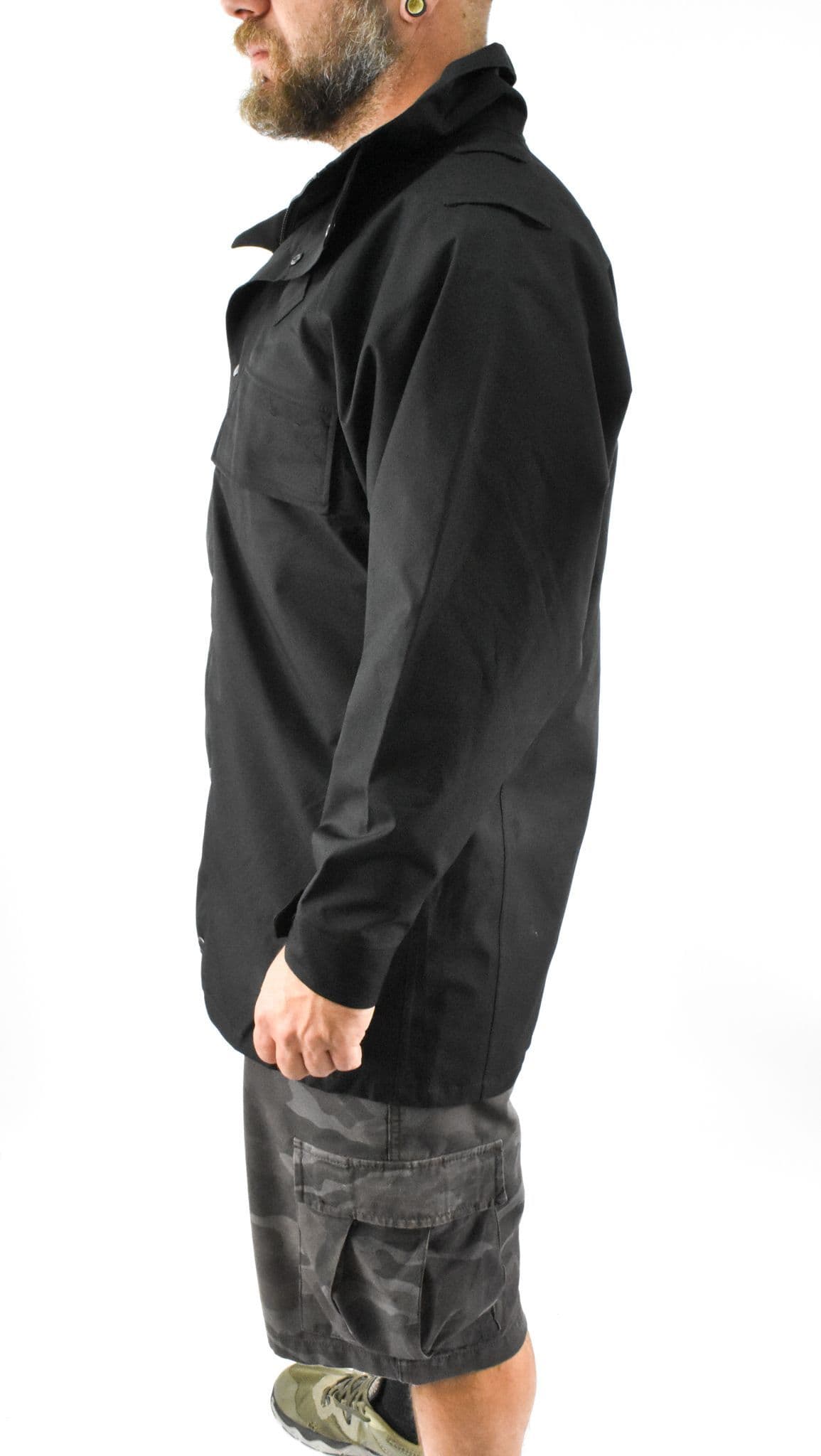 Police Lightweight Waterproof Jacket - Black