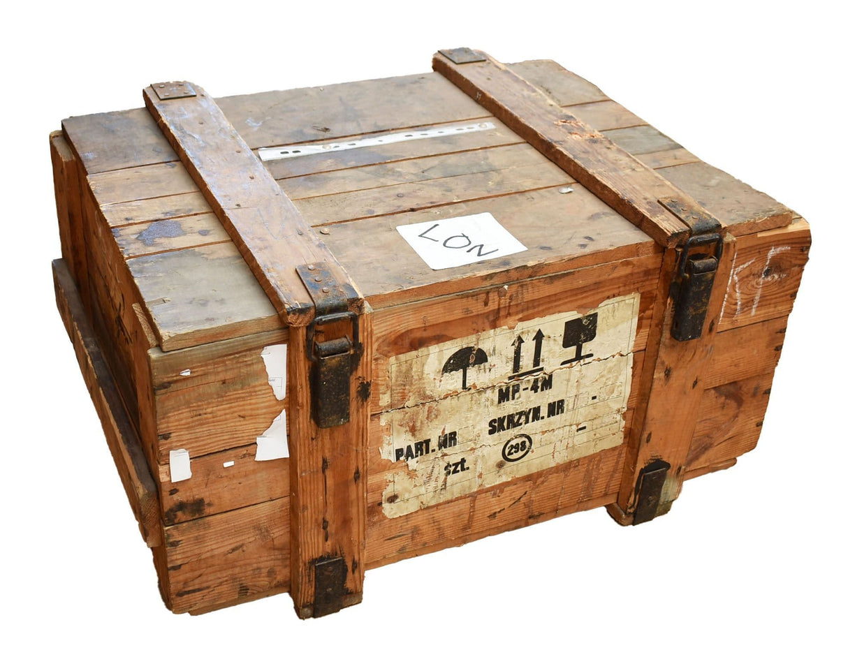 Polish Military MP4 Gas Mask Wooden Box