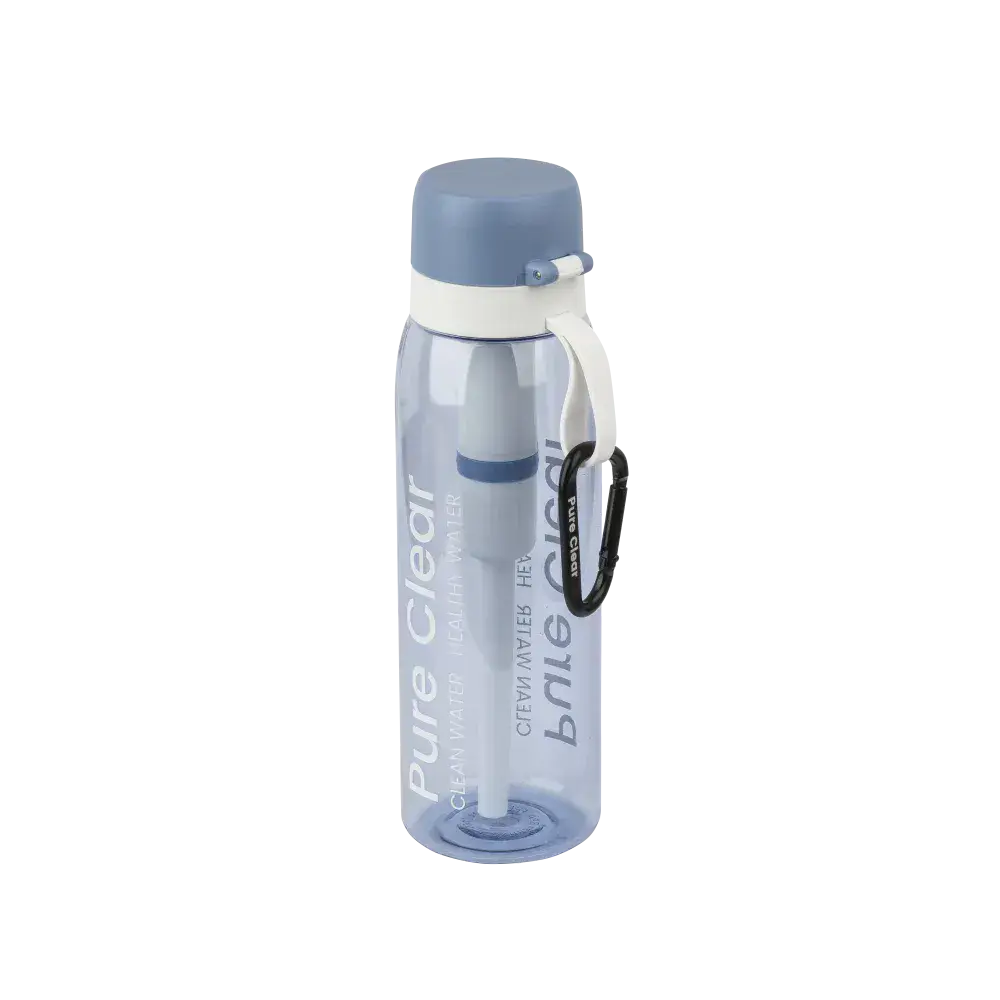 Pure Clear Active Water Filter Bottle - Blue