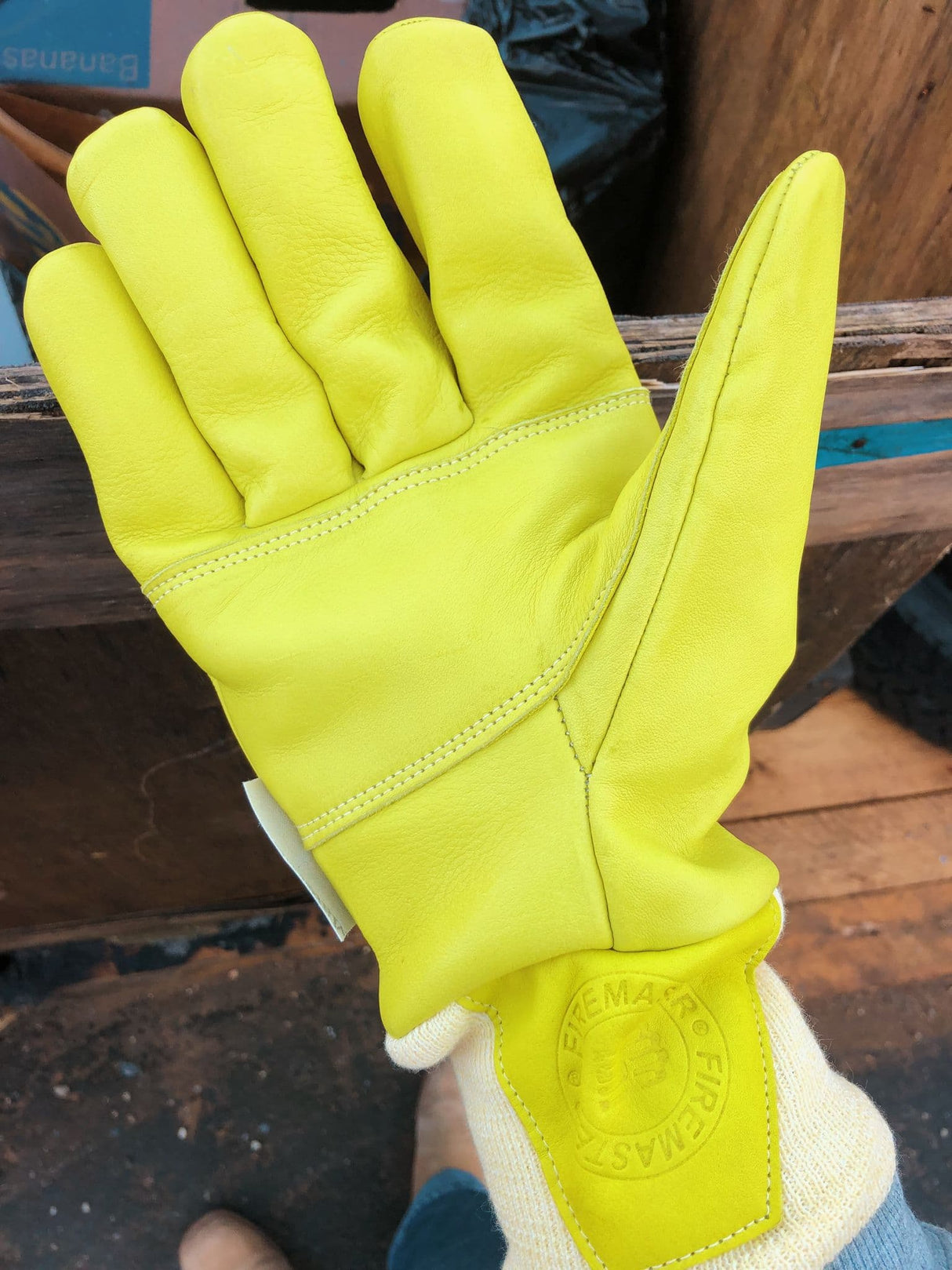 Pyrohde/Crosstech Fire Fighters Gloves- Lime