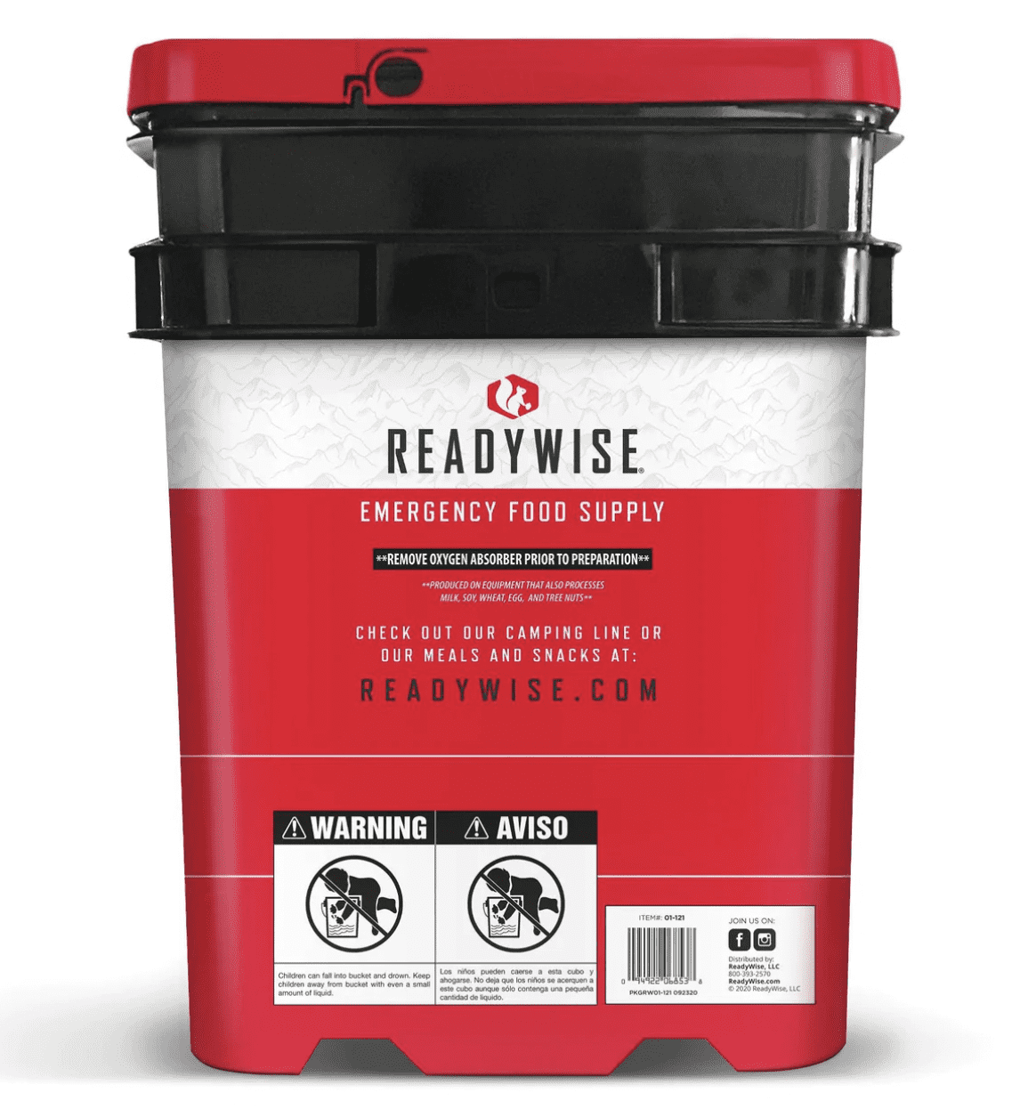 ReadyWise 120 Serving Breakfast Freeze Dried Vegetarian Meals