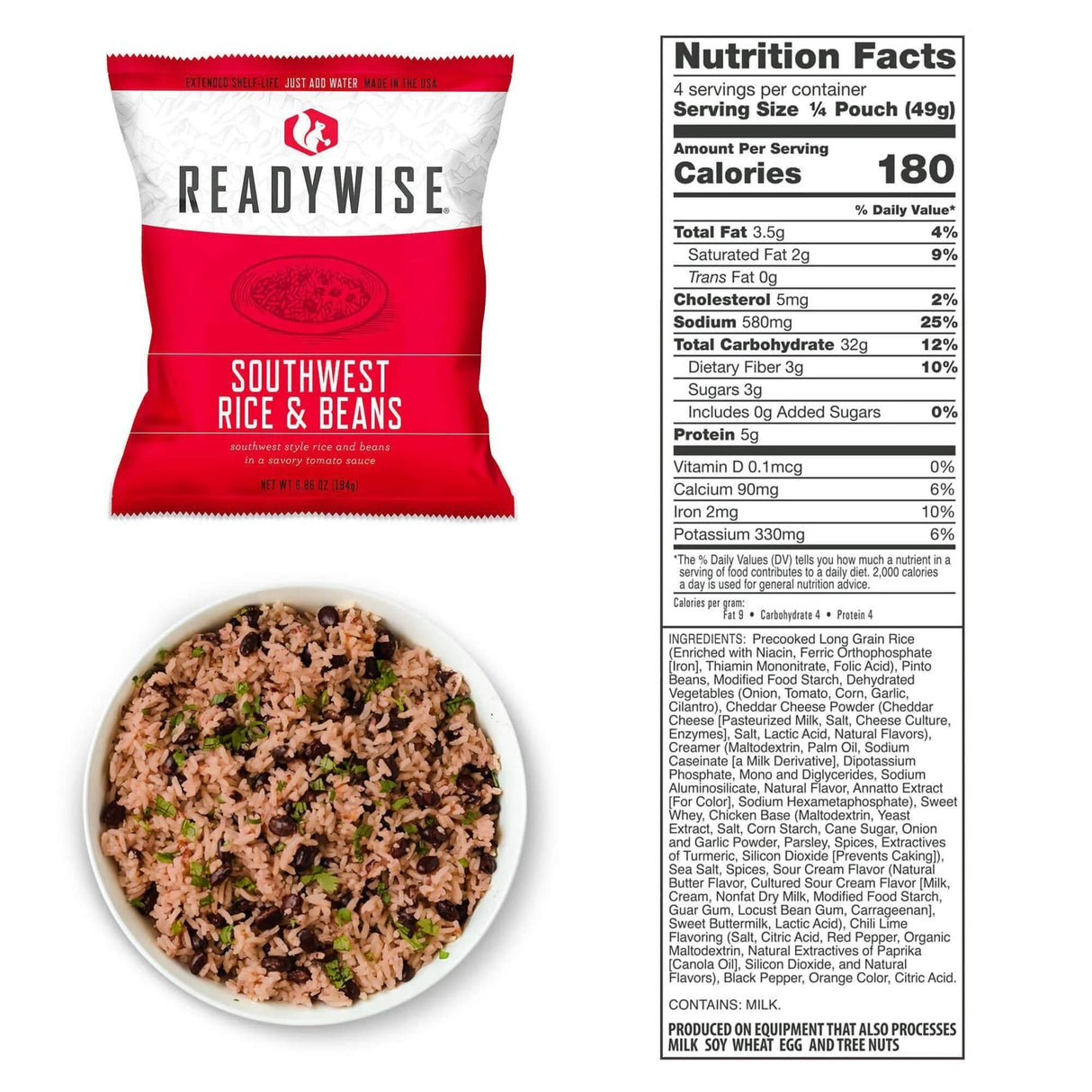 ReadyWise 60 Serving Entree Freeze Dried Vegetarian Meals