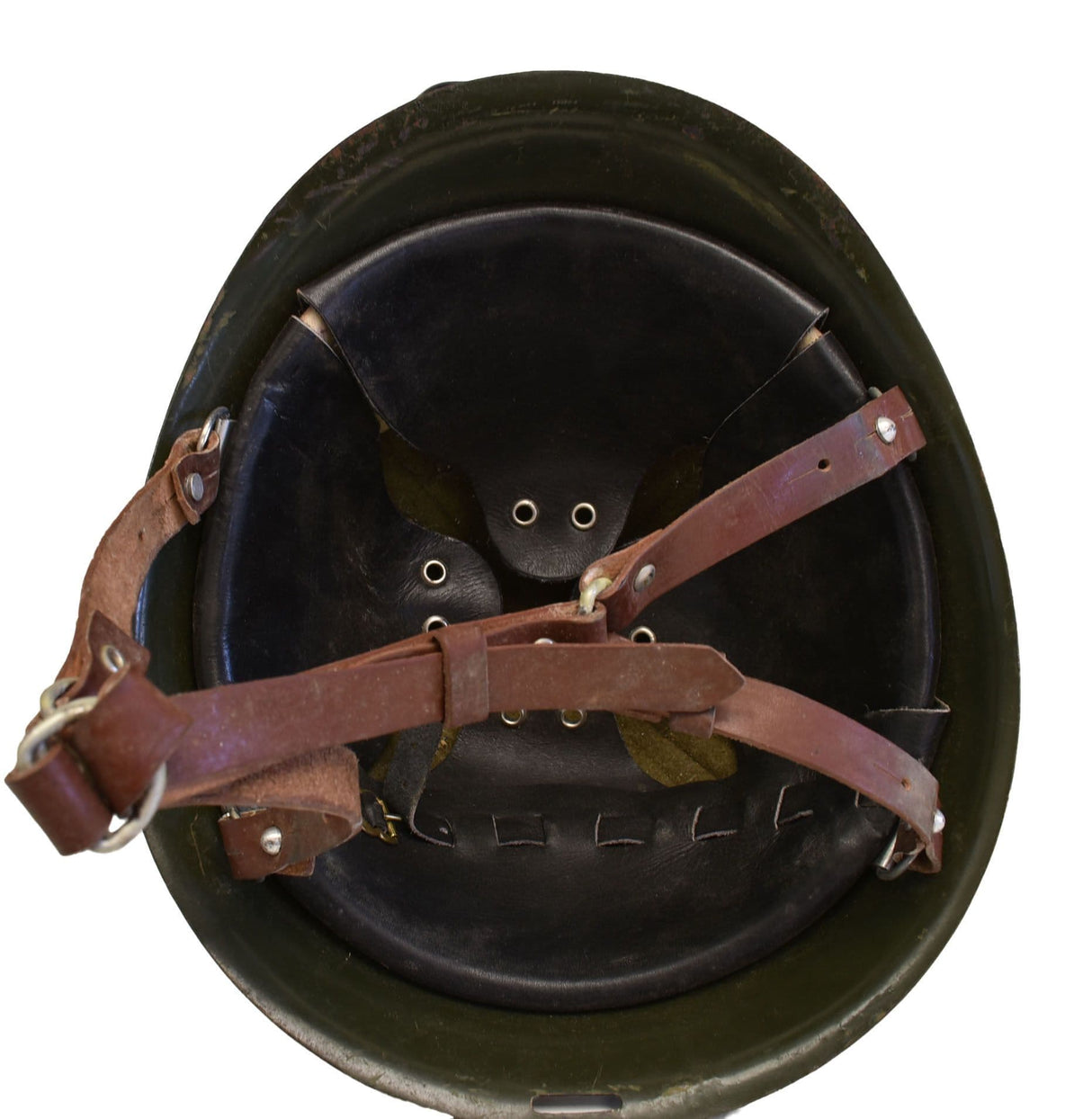 Romanian Army M73 Olive Steel Helmet