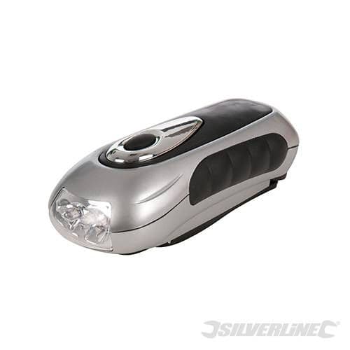 Silverline 3 LED Dynamo Wind Up Torch