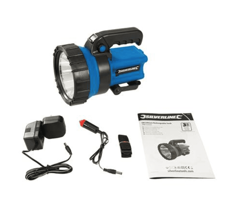 Silverline 5W Lithium 200 Lumen Rechargeable Torch