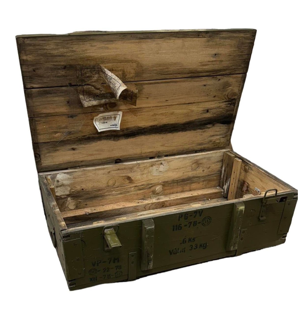 Soviet Military Large Wooden Ammo Box Crate V4