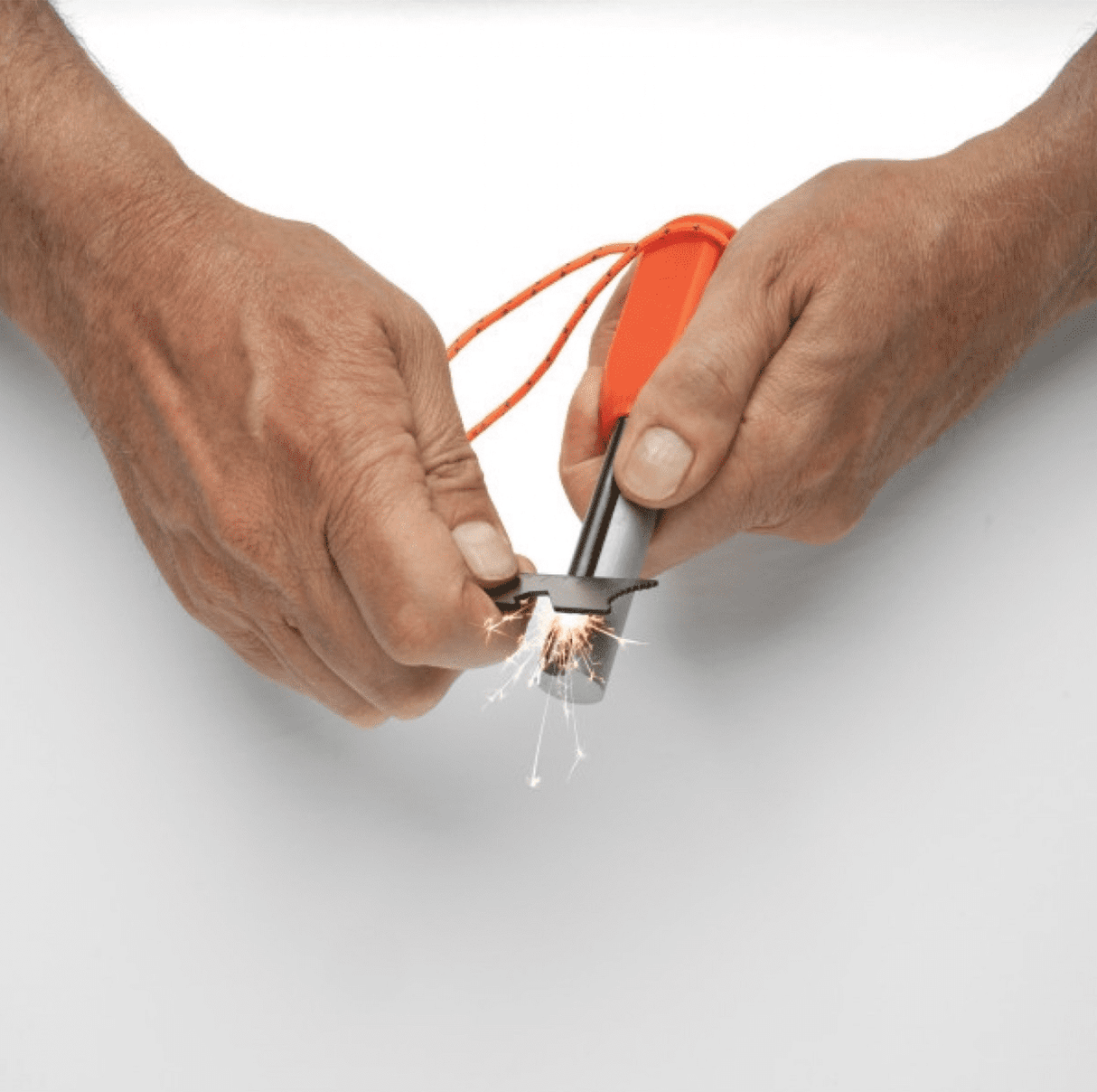 Survive Outdoors Longer Magnesium Striker With Tinder Cord Lanyard