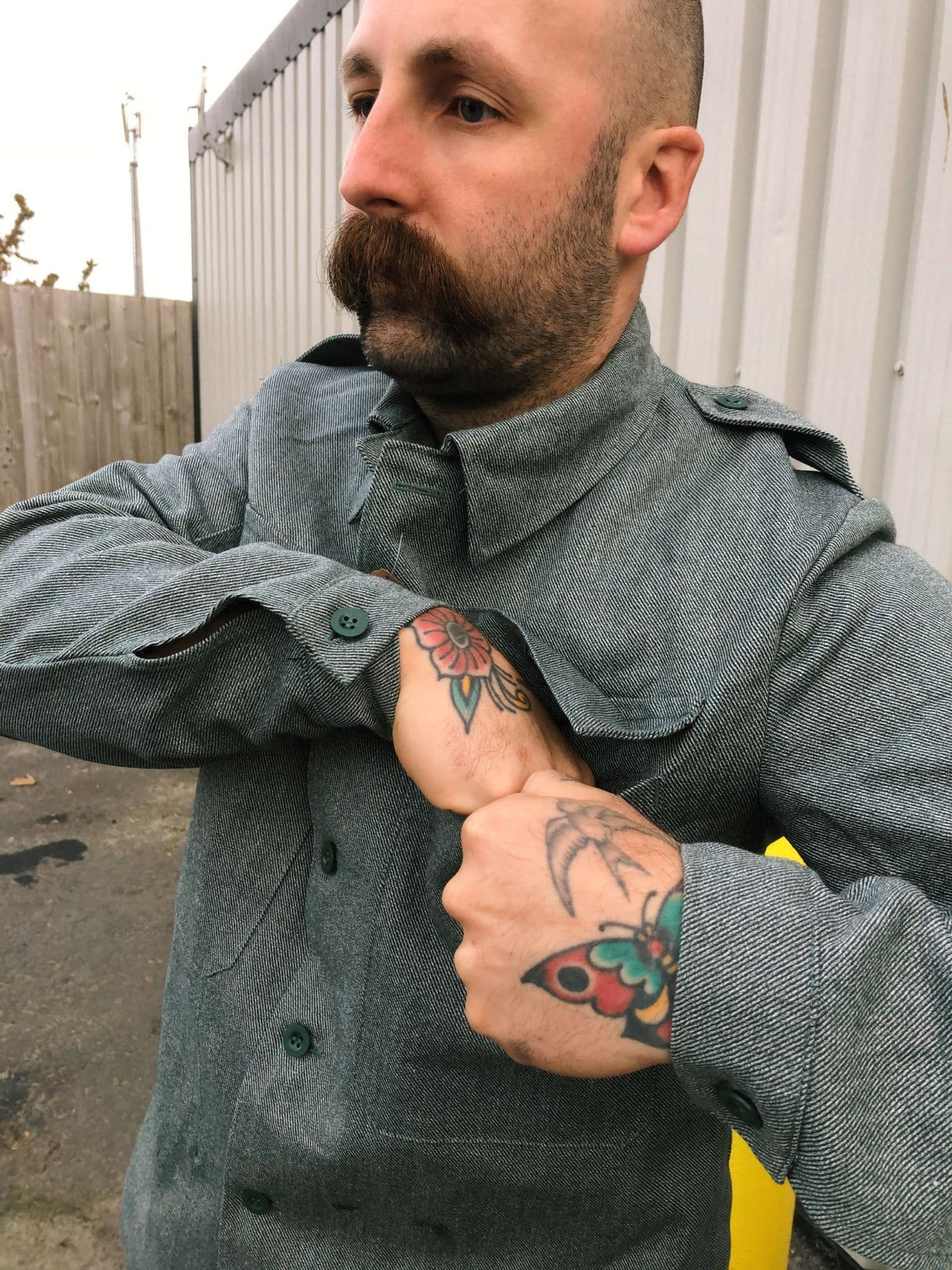 Swiss Military Vintage Salt & Pepper Denim Jacket