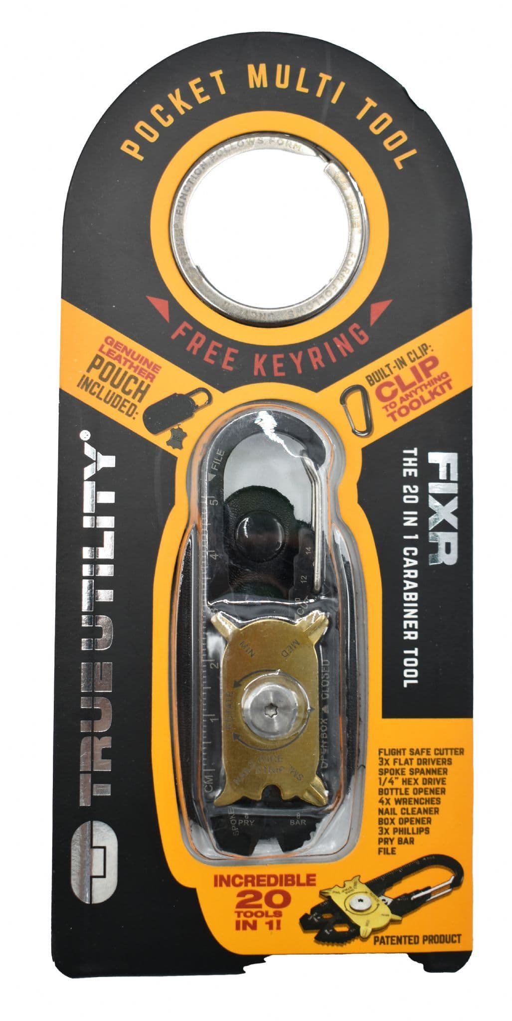 True Utility Fixr 'Daddy' 20 In 1 Keyring Multi Tool