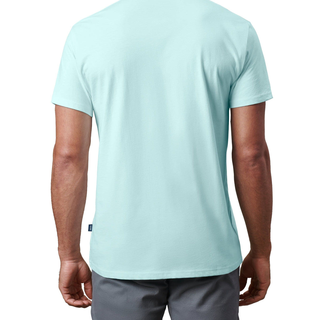 YETI Premium Logo Badge S22 Short Sleeve T-Shirt - Light Blue