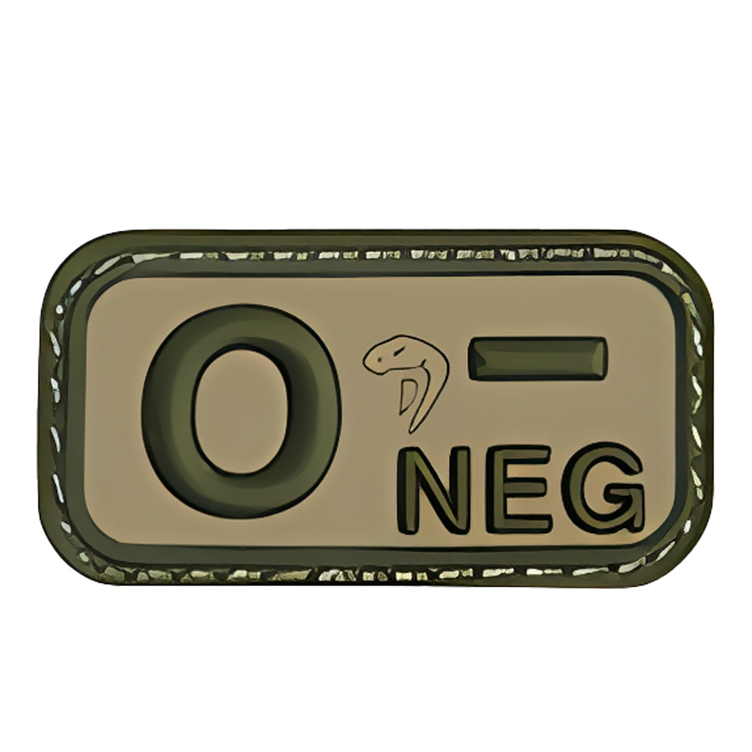 Viper 0 Negative Green Blood Group Patch
