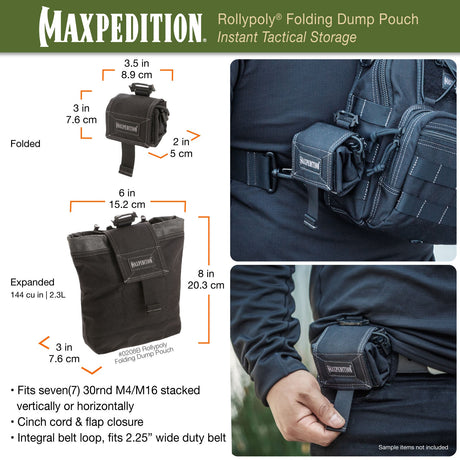Maxpedition ROLLYPOLY Khaki Folding Dump Pouch