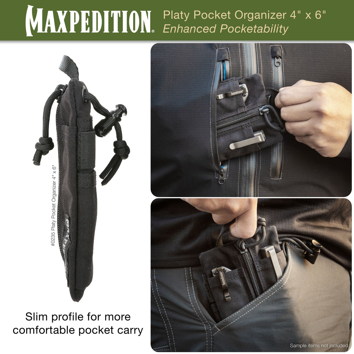 Maxpedition Platy Wolf Grey Pocket Organiser 4" x 6"