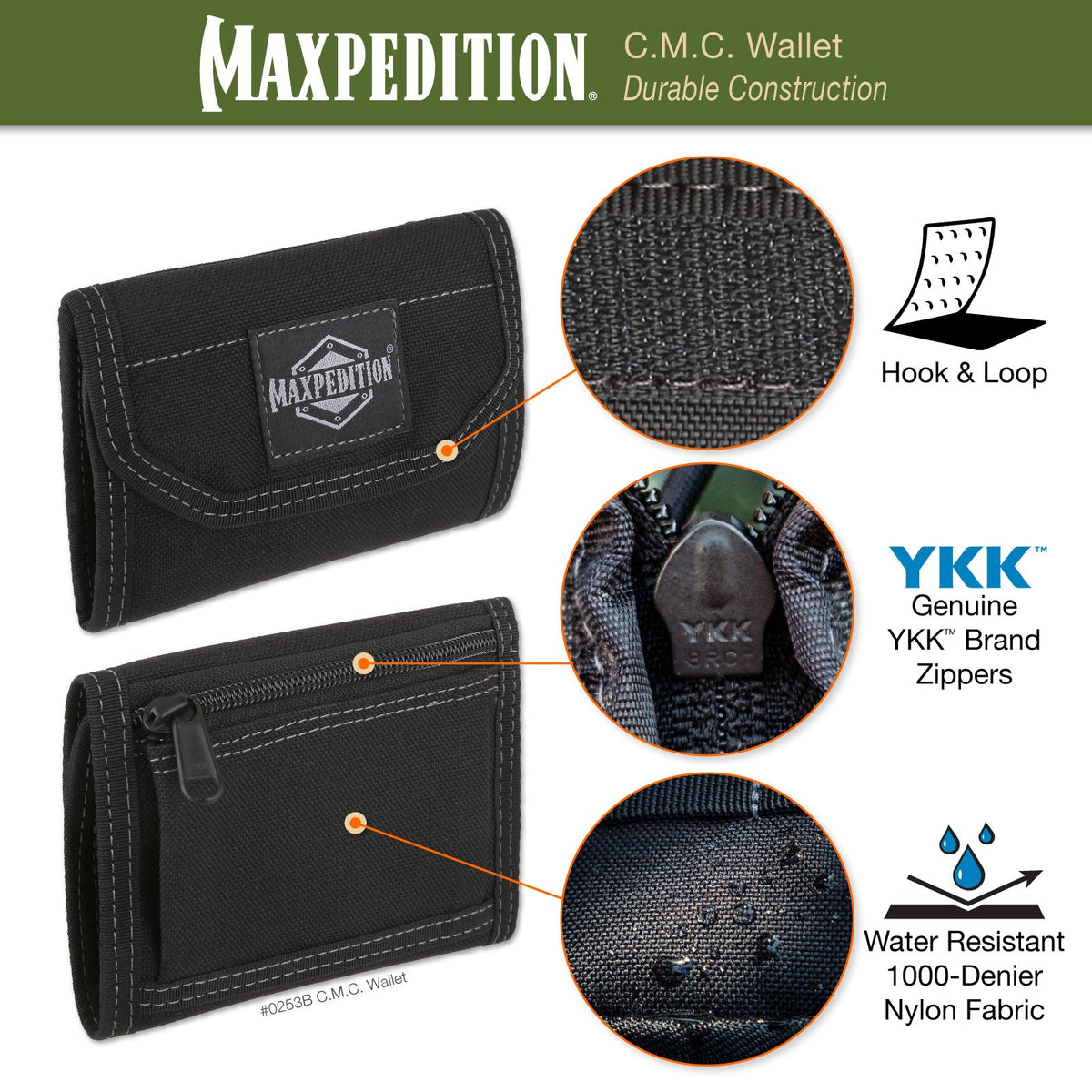 Maxpedition C.M.C. Black Wallet