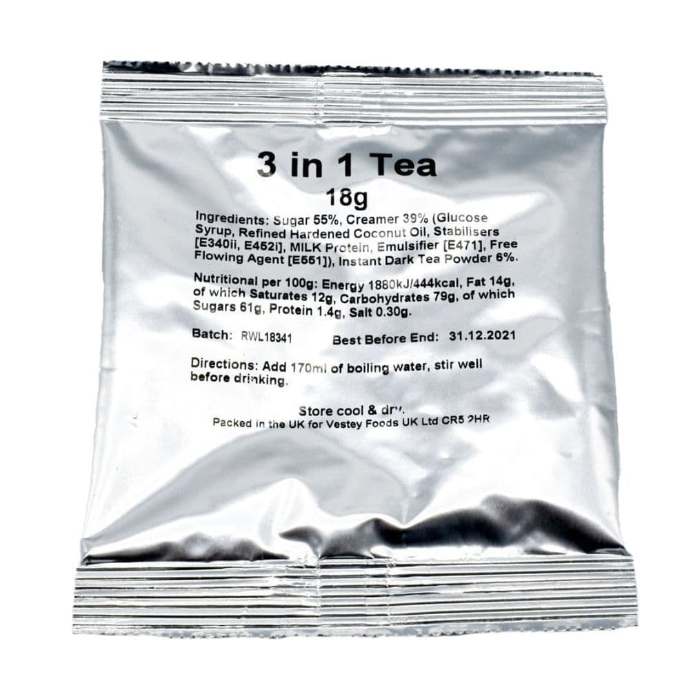 10 x British Army 3 in 1 Tea Sachets