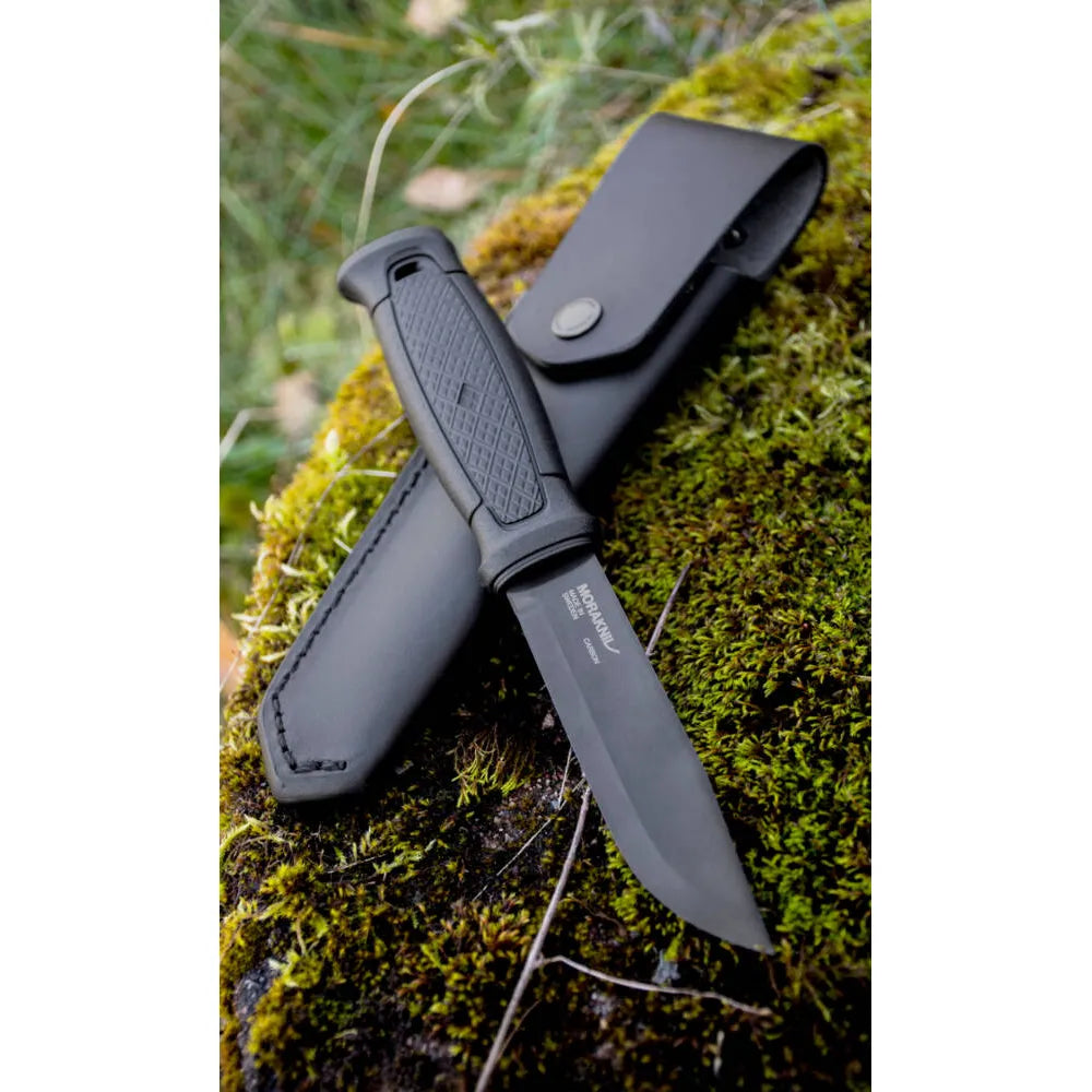 Mora Garberg BlackBlade (C) with leather sheath Bushcraft Knife