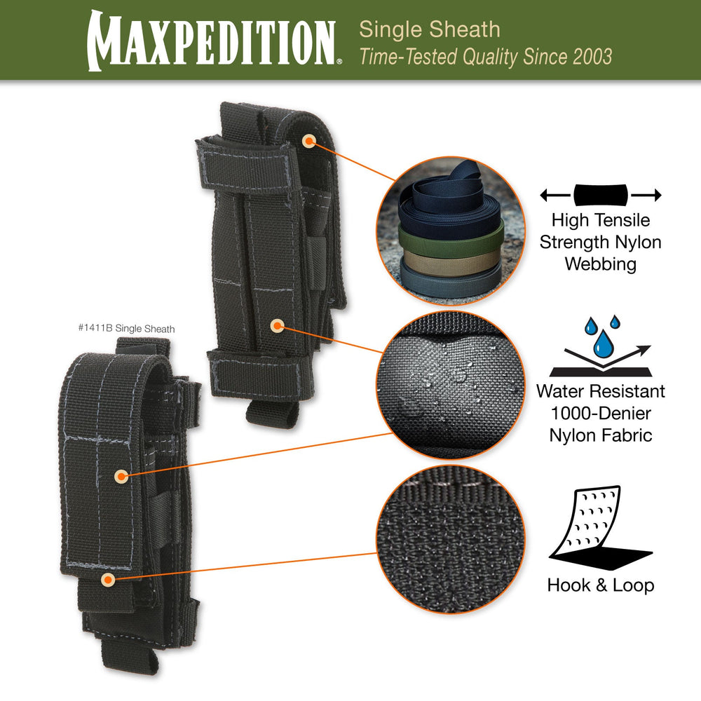 Maxpedition Black Single Sheath