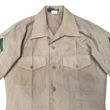 British Military Men's Khaki Quarter Sleeve Shirt Colonial Corp of America