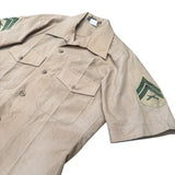 British Military Men's Khaki Quarter Sleeve Shirt Colonial Corp of America