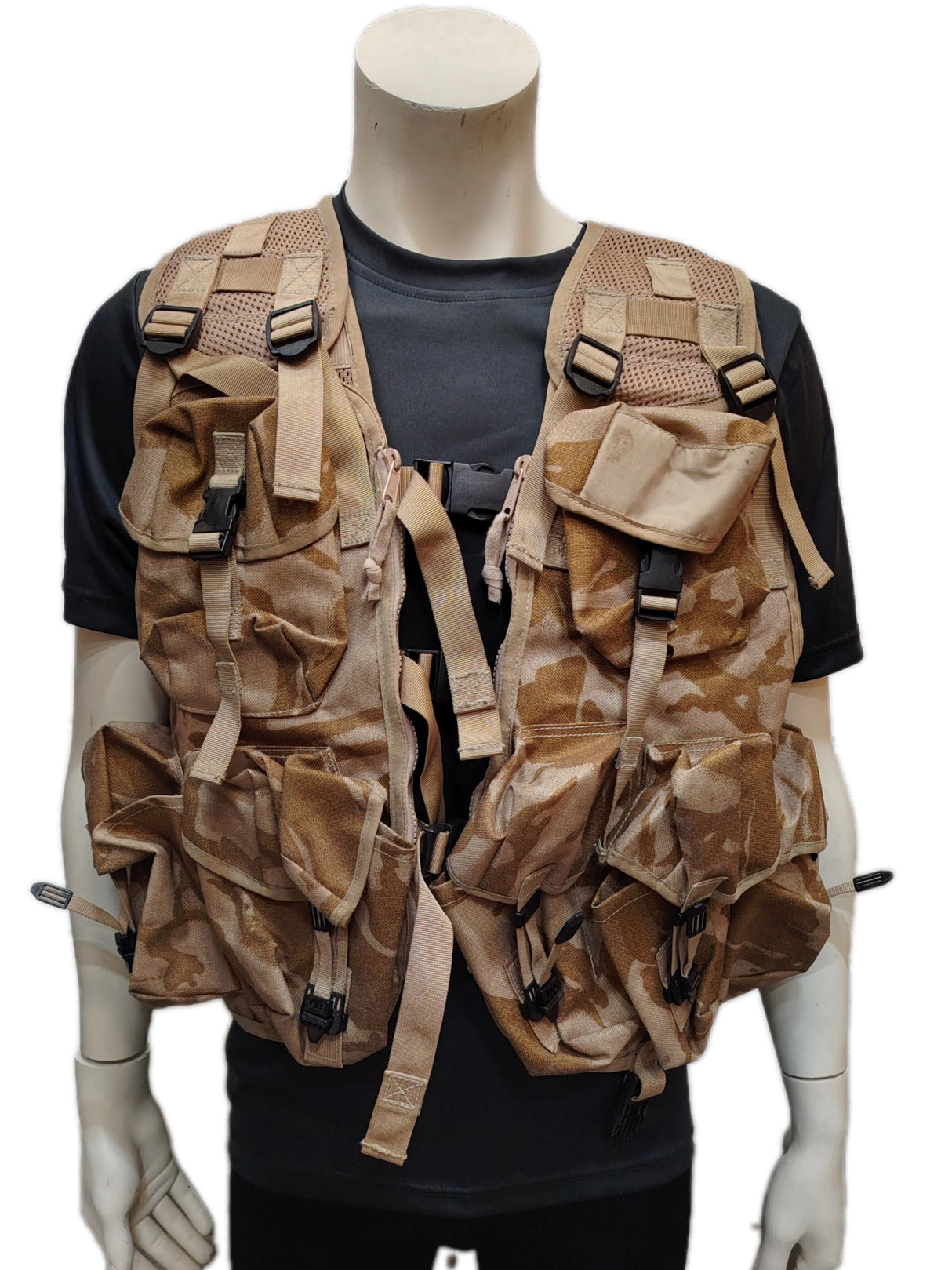 British Military Mens General Purpose Ops Desert DPM Tactical Vest