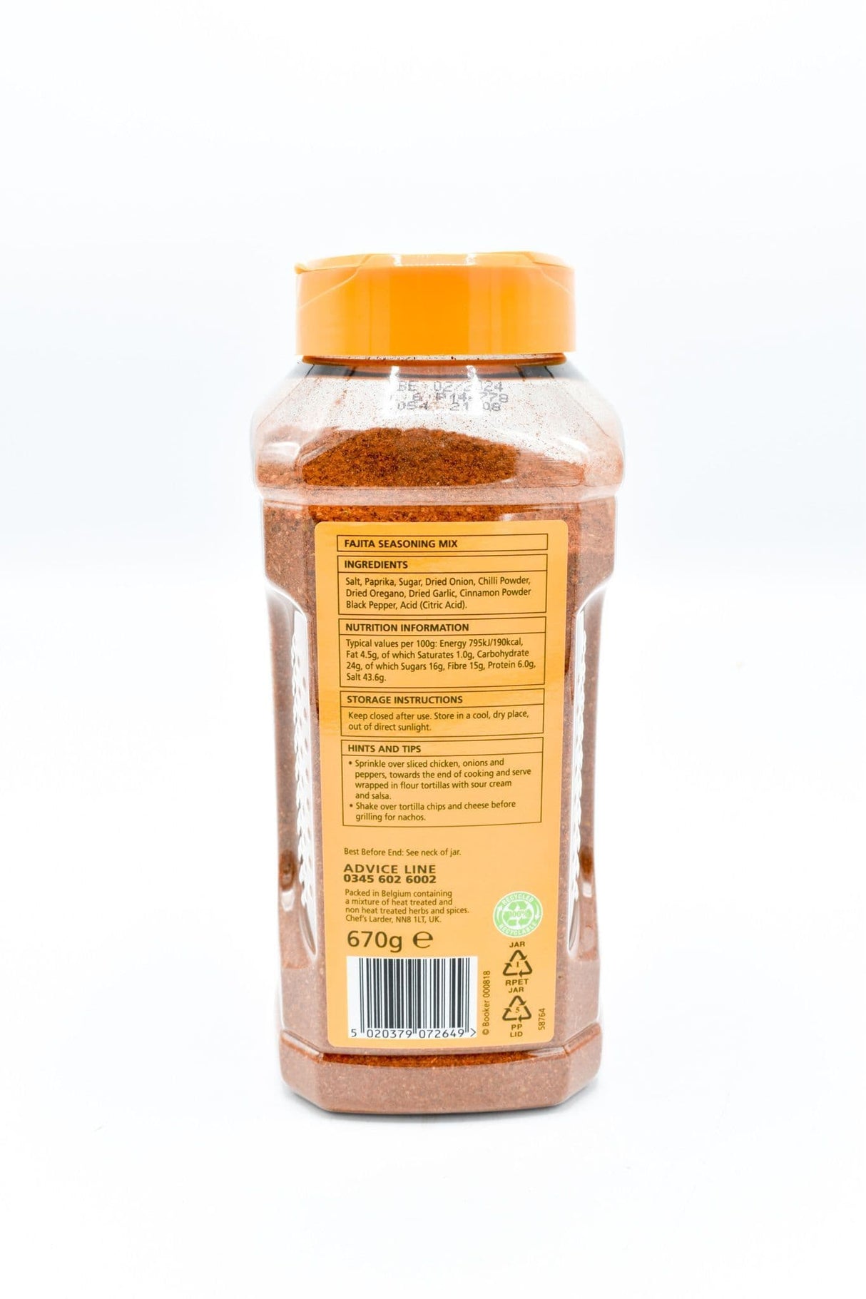 670g Fajita Seasoning - Bulk Food Ration Storage