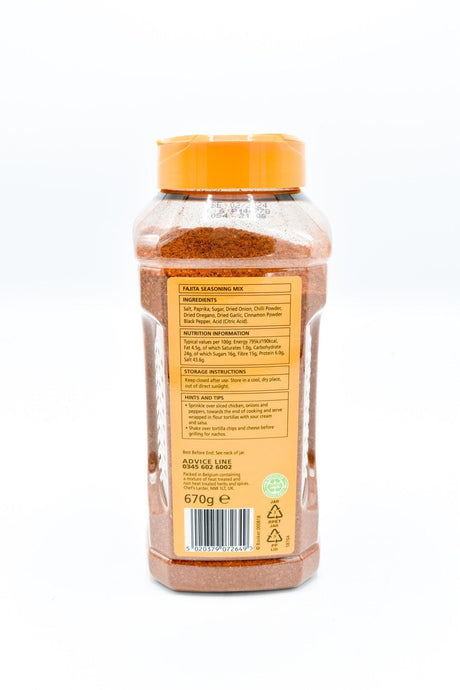 670g Fajita Seasoning - Bulk Food Ration Storage