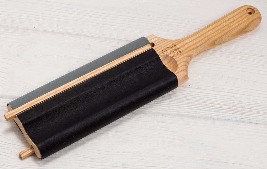 Beavercraft 12.5" Double Sided Leather Strop with Compound