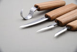 Beavercraft 4 Knife Set with Tool Roll