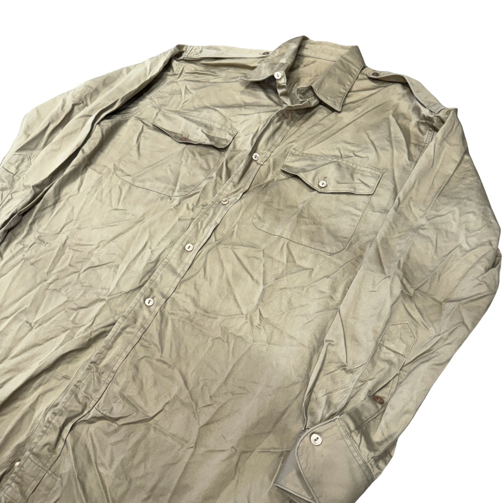 British Military Royal Marines Men's Khaki Long Sleeve Shirt