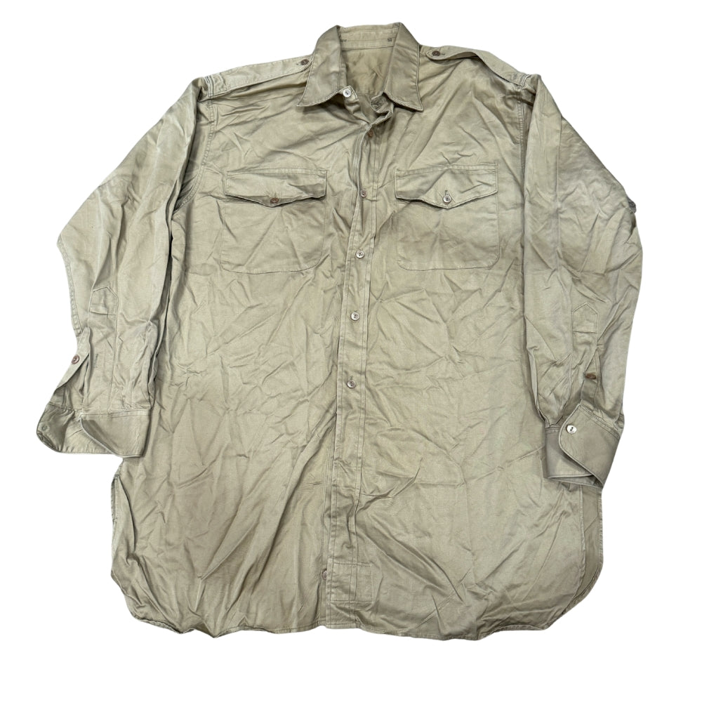 British Military Royal Marines Men's Khaki Long Sleeve Shirt