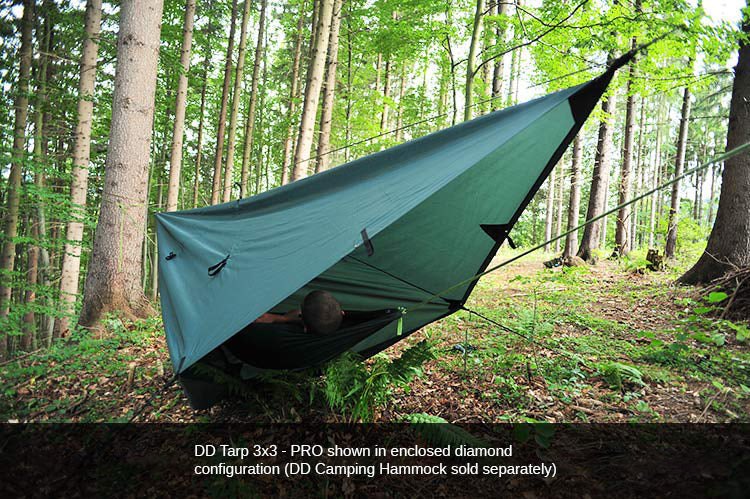 DD Hammocks Tarp 3x3 - PRO - Olive Green – Preppers Shop UK