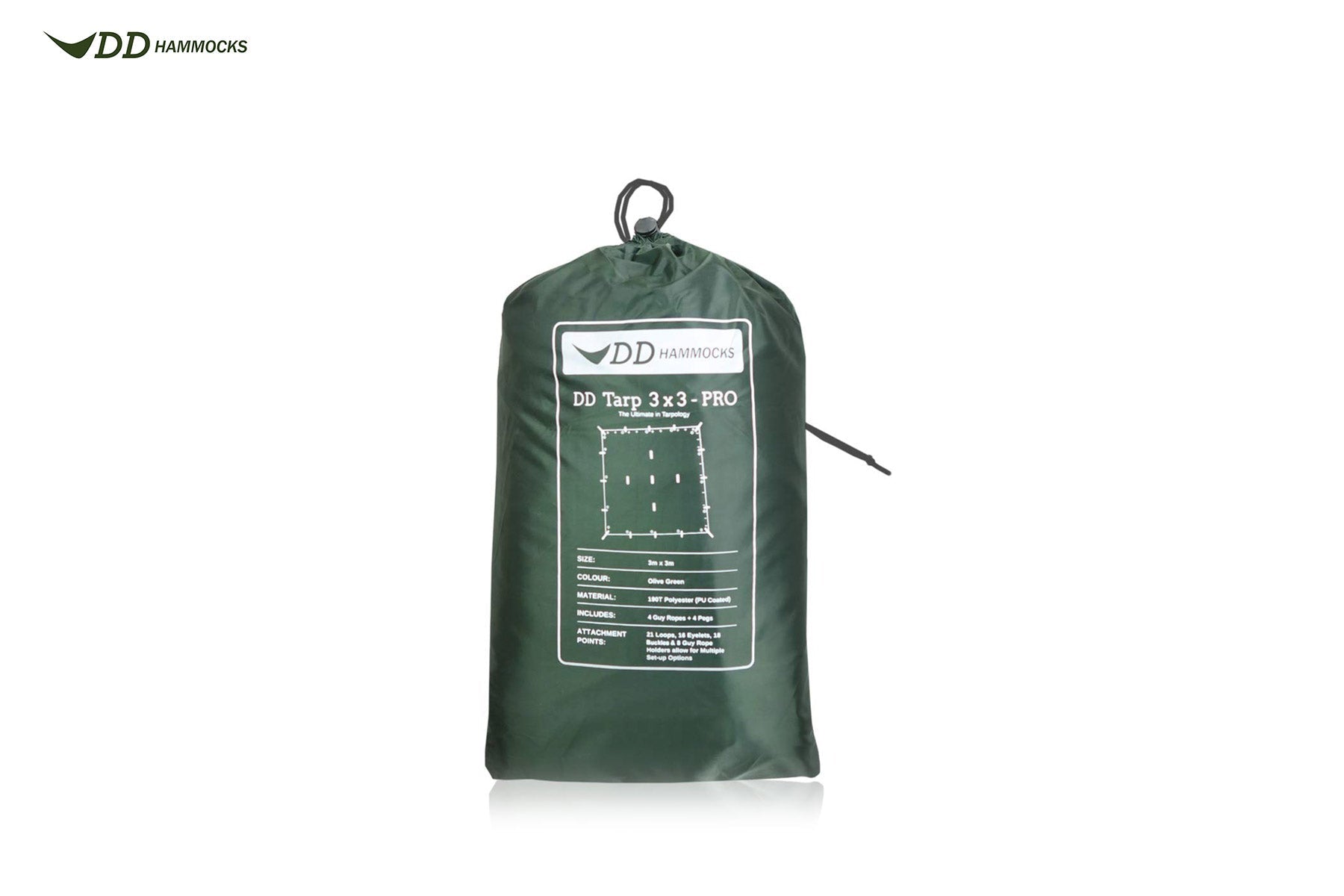DD Hammocks Tarp 3x3 - PRO - Olive Green – Preppers Shop UK