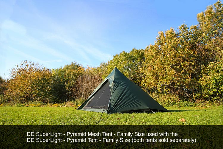 DD Hammocks SuperLight - Pyramid Mesh Tent - Family Size