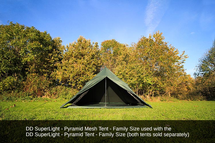 DD Hammocks SuperLight - Pyramid Mesh Tent - Family Size