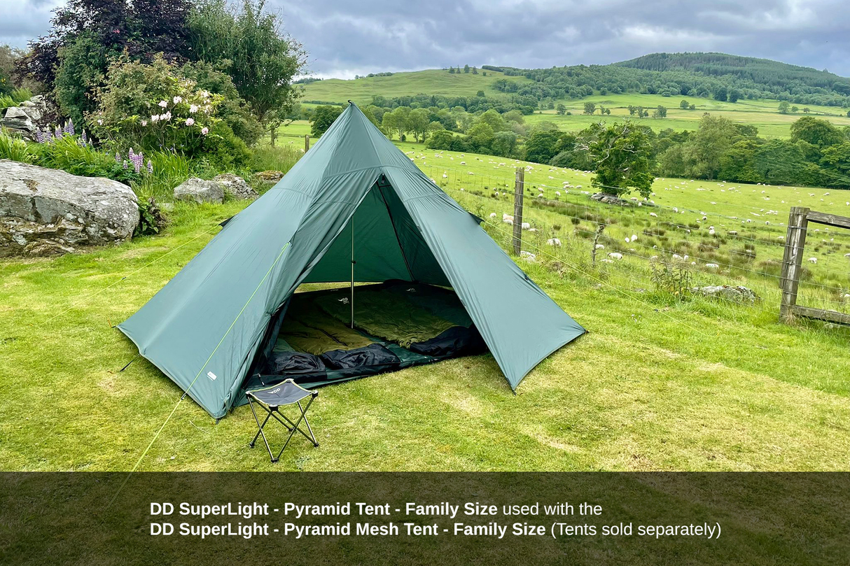 DD Hammocks SuperLight - Pyramid Mesh Tent - Family Size