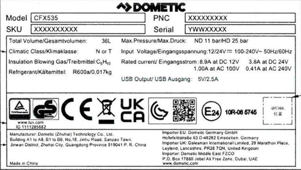 Dometic CFX5 35 Compressor Cooler Box