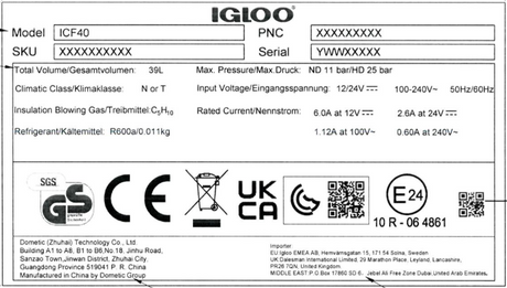 Igloo ICF40 Compressor Cooler Box - Navy Blue