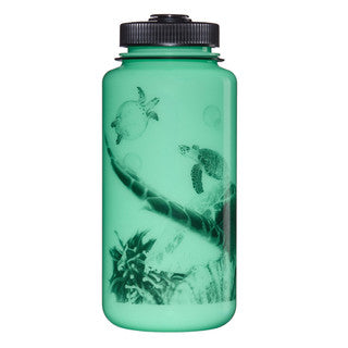 Nalgene Sustain Wide Mouth Bottle - GLO WYLD - Black Turtle - 1 Litre