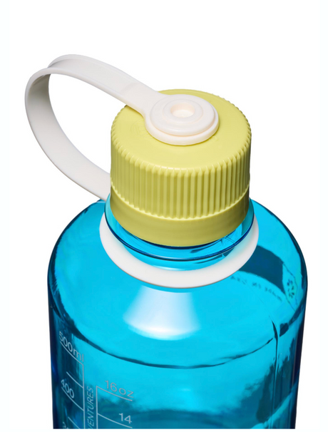 Nalgene 16oz / 0.5L Tritan Sustain Narrow Mouth Bottle Blue Atoll - Endive Cap