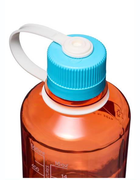 Nalgene 16oz / 0.5L Tritan Sustain Narrow Mouth Bottle Flame - Blue Atoll Cap