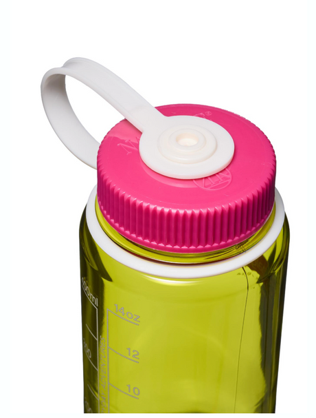Nalgene 16oz / 0.5L Tritan Sustain Wide Mouth Bottle Endive - Fuchsia Purple Cap