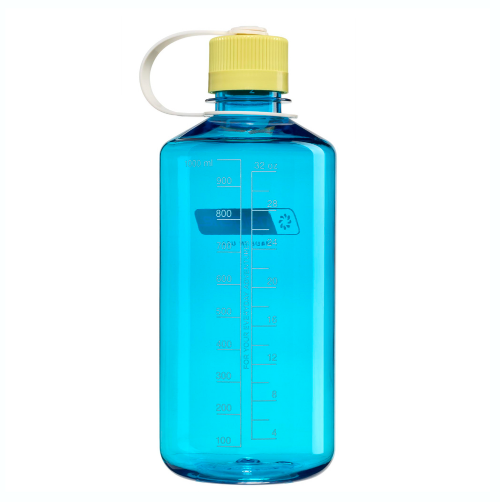 Nalgene 32oz / 1L Tritan Sustain Narrow Mouth Bottle Blue Atoll - Endive Cap