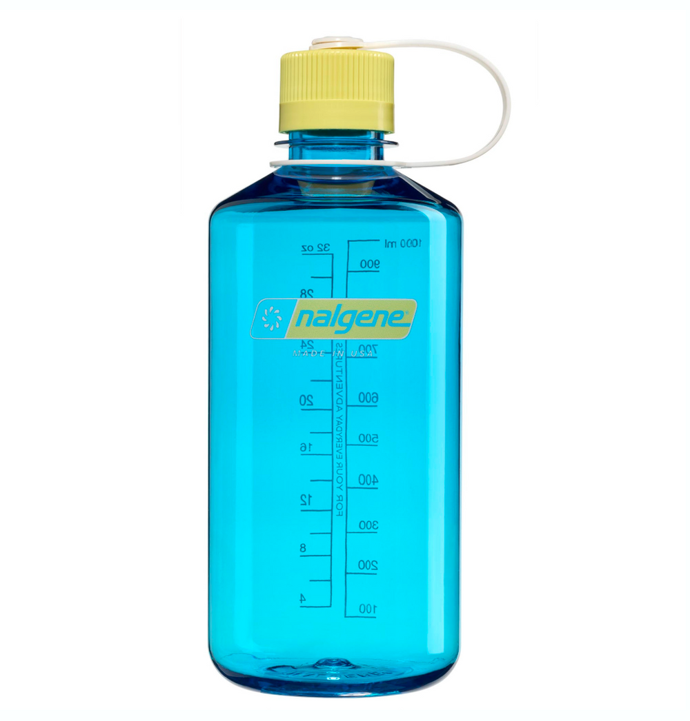 Nalgene 32oz / 1L Tritan Sustain Narrow Mouth Bottle Blue Atoll - Endive Cap